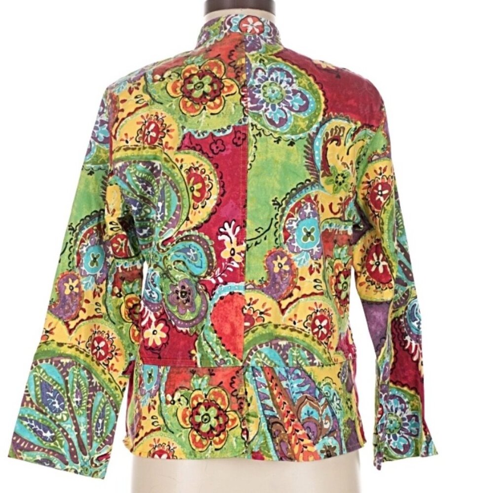 Very Good Condition-Chico's Size M 3/4 sleeve blouse - Picture 2 of 5